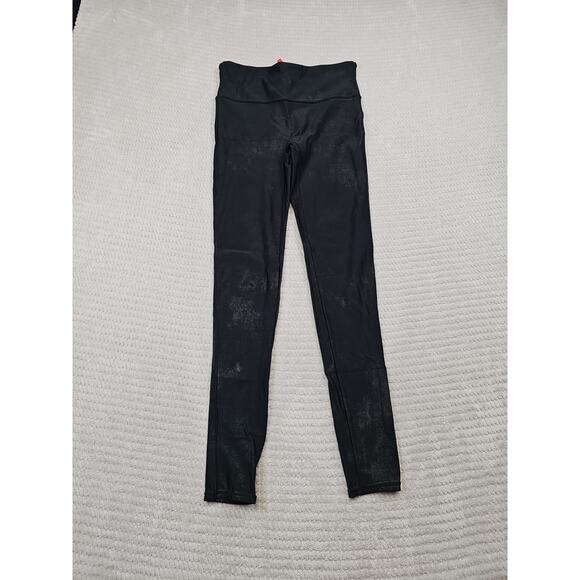 Spanx Leggings Womens Large Black Shimmer Body Contour Slimming Leggings - Picture 1 of 9
